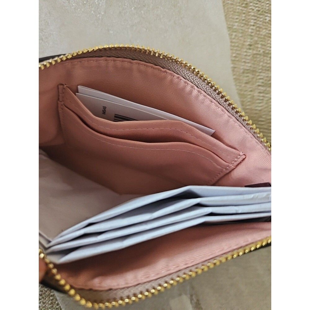 NWT Coach Signature Corner Zip Floral Print Wristlet CAR20 Original Packaging - Picture 5 of 6